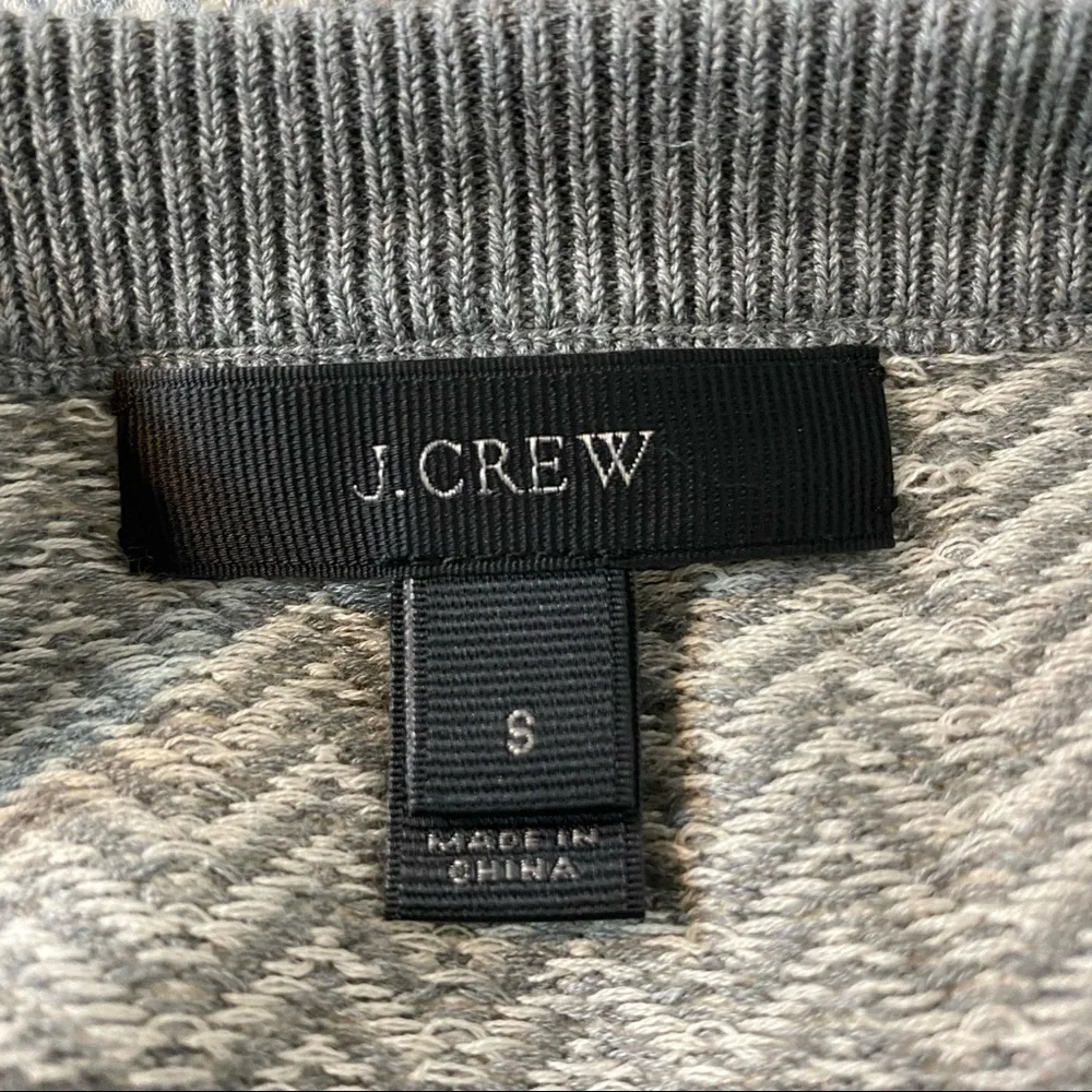 J. Crew Cotton Jackie Cardigan Herringbone Sweater Small‎